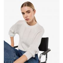 Women's Cream Pointelle Sparkle Jumper Apricot New Look