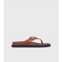 Women's Tan Faux Leather Sandals London Rebel New Look