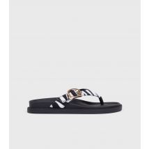 Women's Zebra Textured Sandals London Rebel New Look