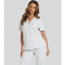 Women's Light Grey Shirt and Trousers Pyjama Set Loungeable New Look