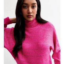 Women's Deep Pink Gem Stripe Knitted Jumper Sunshine Soul New Look