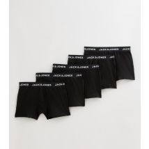 Men's Black Pack of 5 Boxer Trunks Jack & Jones New Look