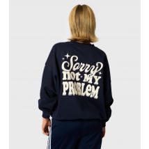 Women's Navy Sorry Not My Problem Sweatshirt Skinnydip New Look