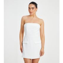 Women's Petite White Bardot Mini Dress Quiz New Look