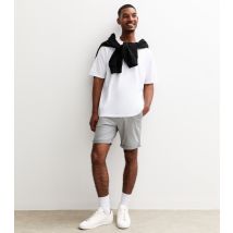 Men's Grey Turned Up Cuff Shorts Jack & Jones New Look
