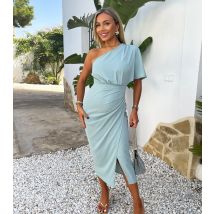 Women's Blue One-Shoulder Midi Dress AX Paris New Look