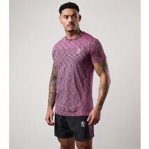 Men's Pink Slim Logo Print Top Gym King New Look