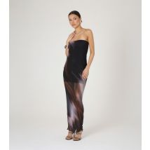 Women's Black Bandeau Mesh Maxi Dress WKNDGIRL New Look