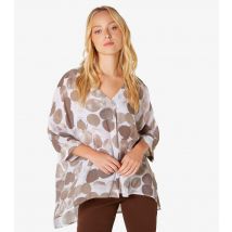 Women's Stone Potato Paint Print Top Apricot New Look