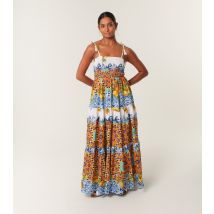 Women's Multicoloured Printed Maxi Dress Blue Vanilla New Look