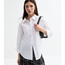 Women's White Long Cuff Poplin Shirt Tokyo Doll New Look