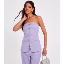 Women's Lilac Bandeau Waistcoat Quiz New Look