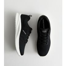 Men's Black Knit Trainers Jack & Jones New Look