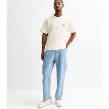 Men's Blue Straight Leg Relaxed Fit Jeans Jack & Jones New Look