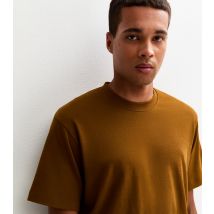 Men's Brown Oversized Heavyweight T-shirt Jack & Jones New Look