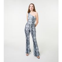 Women's Multicoloured Snake Print Flare Trousers Pink Vanilla New Look