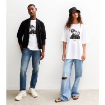 Women's White Oasis Print T-Shirt Only and Sons New Look