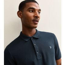Men's Navy Logo Embroidered Short Sleeve Polo Top Farah New Look