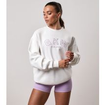 Women's Cream GKW Oversized Crew Neck Sweatshirt Gym King New Look