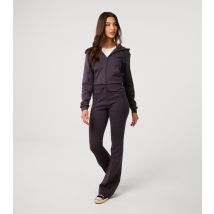 Women's Grey Pintuck Flared Trousers Pink Vanilla New Look