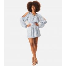 Women's Paisley Print Slit Sleeve Playsuit Gini London New Look