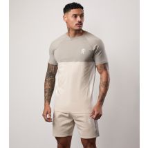 Men's White Contrast Panel Logo T-Shirt Gym King New Look