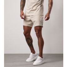 Men's Stone Tape Shorts Gym King New Look