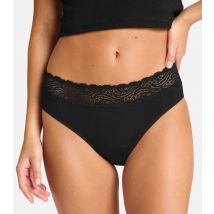 Women's Black Super Flow Lace Trim Period Briefs Modibodi New Look