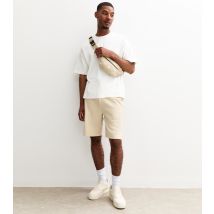 Men's Cream Ribbed Shorts Jack & Jones New Look