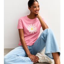 Women's Pink Daisy Print T-Shirt New Look