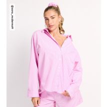 Women's by Zara McDermott Pink Stripe Beach Shirt Rise New Look