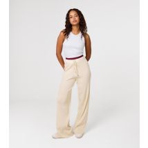 Women's Of White Contrast Waistband Wide Leg Joggers Pink Vanilla New Look