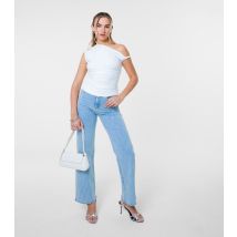 Women's Blue Diamante Embellished Jeans Pink Vanilla New Look