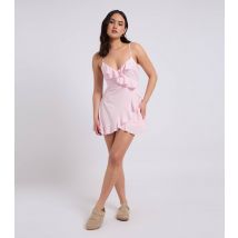 Women's Light Pink Frill Trim Cami Tea Dress Urban Bliss New Look