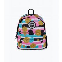 Multicoloured Spots and Stripes Backpack School HYPE New Look