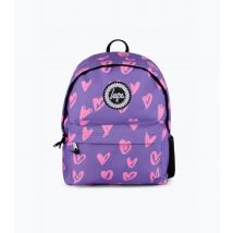 Purple Scribble Hearts Backpack HYPE New Look