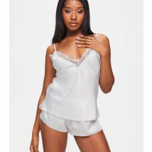 Women's Ivory Cerise Cami Top and Shorts Set Ann Summers New Look
