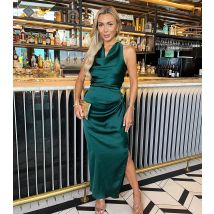 Women's Teal Satin Cowl Neck Midi Dress AX Paris New Look