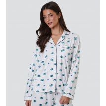 Women's Blue Blueberry Print Long Sleeve Pyjama Set Loungeable New Look