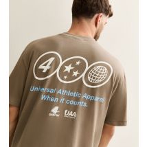 Men's Brown Cotton Universal Athletic Apparel Print T-Shirt Only and Sons New Look