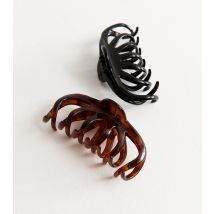 Brown Tortoise Shell Octopus Claw Clips Brushworks New Look