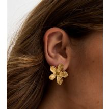 Gold Tone Waterproof Flower Stud Earrings New Look