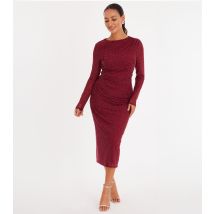 Women's Petite Red Rhinestone Midi Dress Quiz New Look