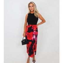 Women's Red Floral Sleeveless Midi Dress AX Paris New Look