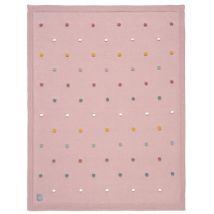 Laessig - Gestrickte Decke Dots - Rosa