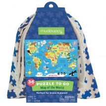 Mudpuppy - Puzzle zu gehen - Map of the world