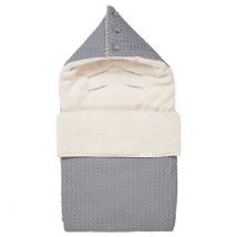 KoeKa - Fußsack Plüsch Oslo - Steel grey & pebble