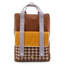 Sticky Lemon - Rucksack large - Gingham - Chocolate sundae + daisy yellow + mauve lilac