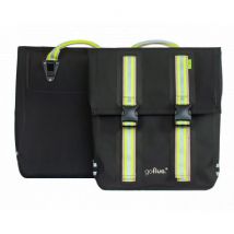 GoFluo - Doppelte Gepäckträgertasche Sig - Black & Yellow