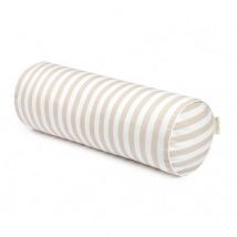 Nobodinoz - Java Kissen - 50 x Ø 18 cm - Taupe Stripes & Natural